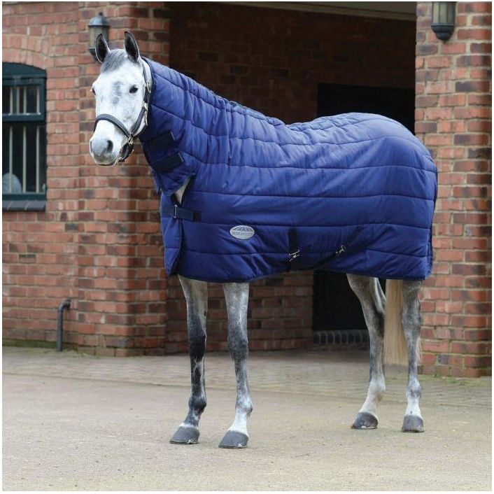 Weatherbeeta Stall Unter Teppich Combo Hals Medium - Navy